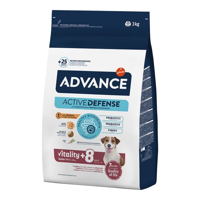 Advance - Pienso para perros sénior Advance Vitality Mini +8 años pollo. - Image 1