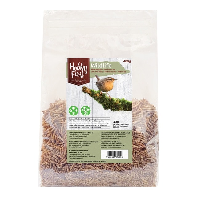 Hobby First - Suplemento alimenticio para pájaros silvestres Hobby First gusanos harineros 400 g. - Image 1