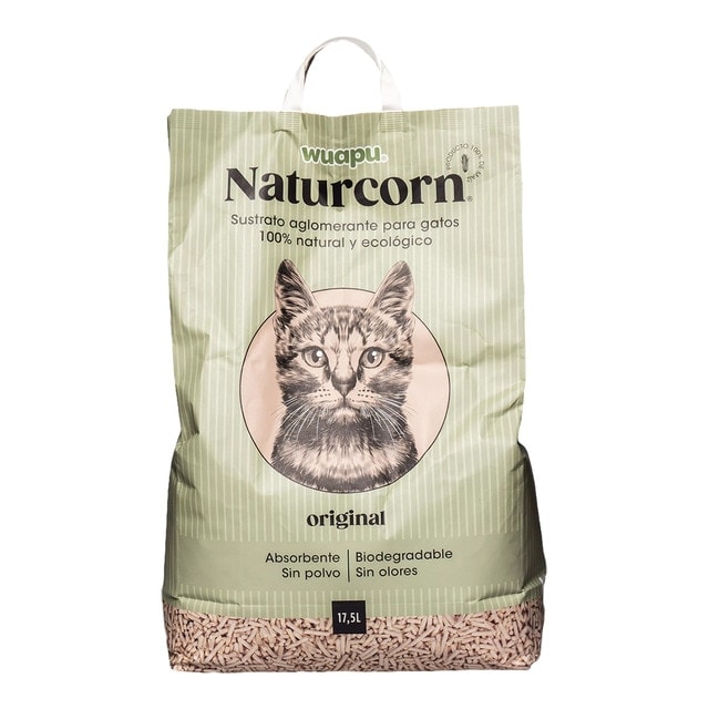 Wuapu - Arena absorbente Wuapu Naturcorn para gatos. - Image 1