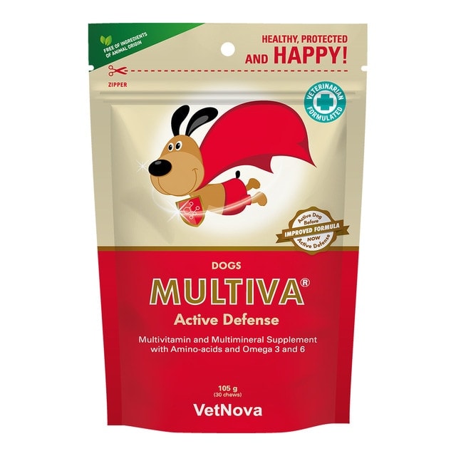 Multiva - Alimento complementario multivitamínico para perros Vetnova Multiva Active Defense Dogs 30 chews. - Image 1