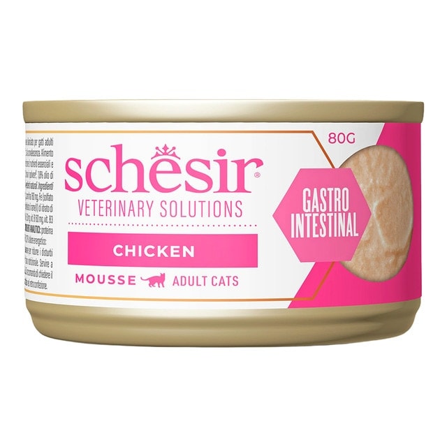 Schesir - Comida húmeda para gatos adultos Gastrointestinal Schesir mouse pollo 80 g. - Image 1