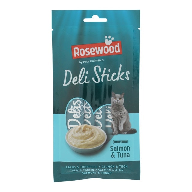 Rosewood - Snack para gatos adultos Delisticks Rosewood salmón y atún 5 x 15 g. - Image 1