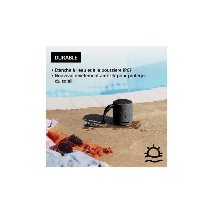 Enceinte sans fil - SONY - SRS-XB100 - Autonomie 16h - Étanche IP67 - Son puissant - Image 1
