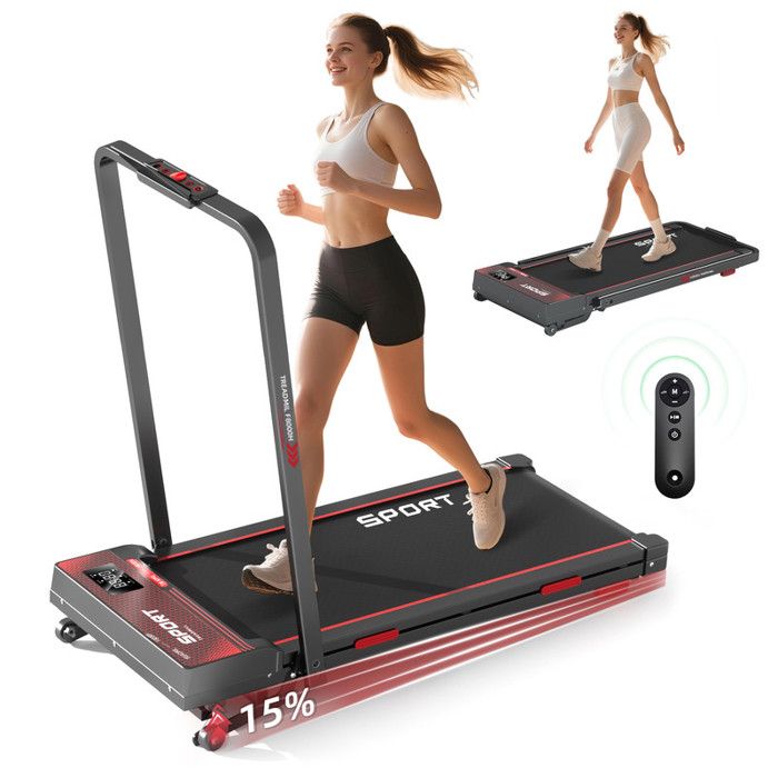 Tapis de Course - RAOO - MIN - Vitesse 1 à 12KM/H - Pliable - Inclinaison motorisée - Image 1