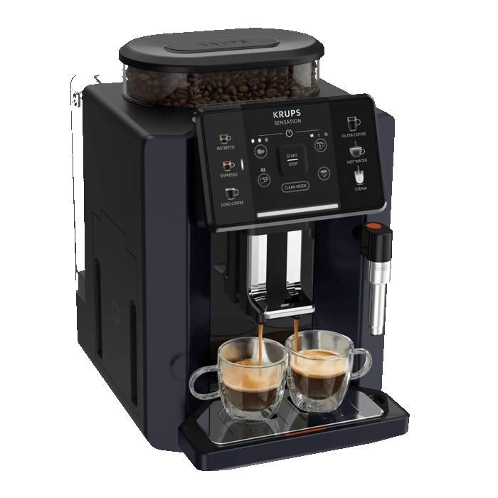 KRUPS Sensation C50 Machine à café à grains, Interface tactile, Buse manuelle Cappuccino, Fabriqué en France EA910B10 - Image 1
