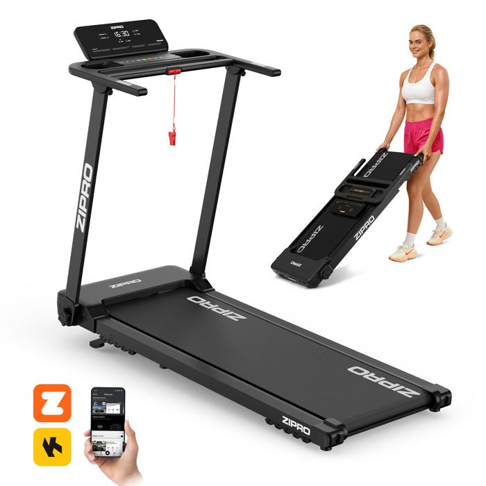 Tapis de course électrique ZIPRO Forma - 1-12 km/h - Bluetooth Zwift Kinomap - 12 programmes - Inclinaison manuelle - Max 120kg - Image 1