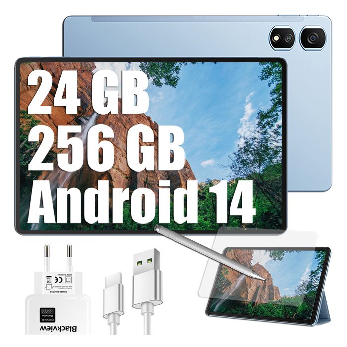 BLACKVIEW Tab 16 Pro 10,95" - 8 Go +16 Go ext. / 256 Go (ext. 1 To) - Android 14 - 7700 mAh - Bleu - Image 1