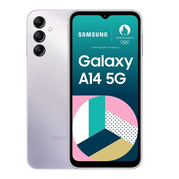 SAMSUNG Galaxy A14 5G Argenté 64 Go - Image 1