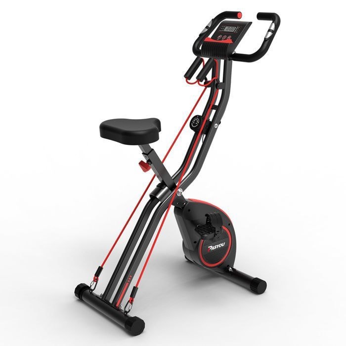 Vélo d'appartement - PASYOU - PX08 - Pliable 4 en 1 - 16 niveaux résistance magnétique - Moniteur LCD - Image 1