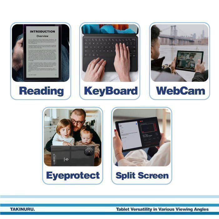 Tablette tactile - TAKINURU - 10,1 pouces - Android 15 - 32 Go RAM - 256 Go de stockage 8000mAh, Wi-Fi 5G,dorée - Image 1