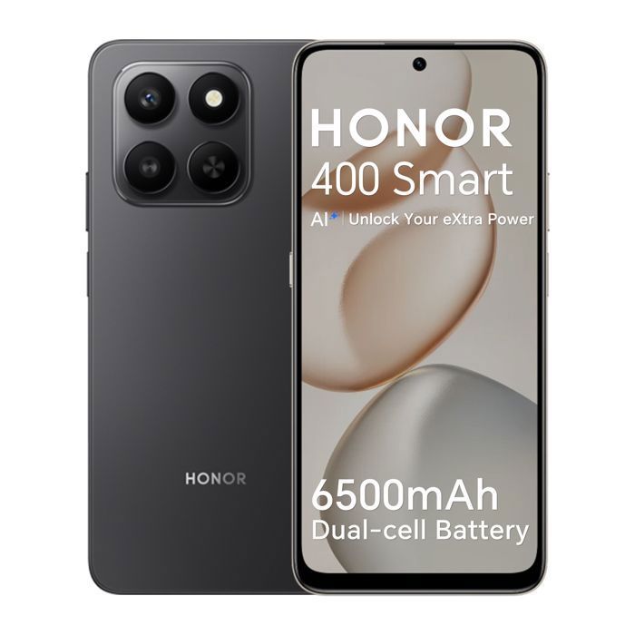 Smartphone 4G - HONOR 400 Smart - 8Go RAM - 256Go - Noir - 6500 mAh - Caméra AI 108 Mpx - EU version - Image 1