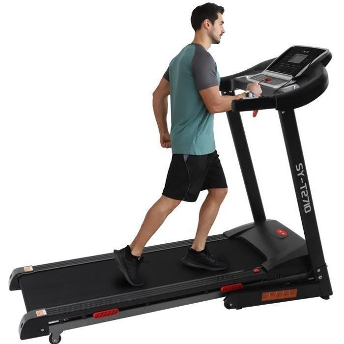 Tapis de Marche/Course Electrique Pliable,LCD 12 Programmes Verin hydraulique Bluetooth SY-T2710 - Image 1