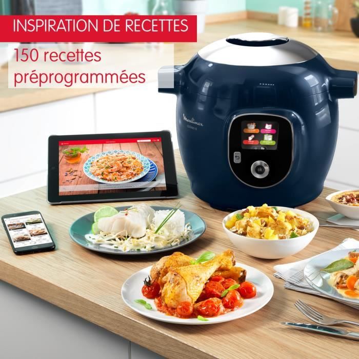 Moulinex Cookeo, Multicuiseur, 150 recettes, Rapide, 6 L, 6 personnes, Bleu, Louche incluse, YY5137FB - Image 1