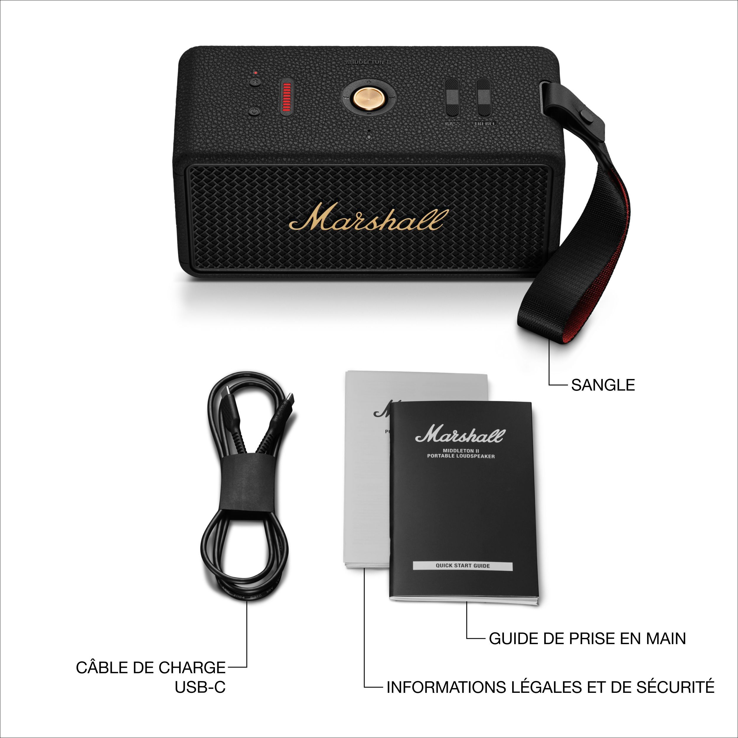 Enceinte sans fil - MARSHALL - Middleton II - 30 h d’autonomie - Bluetooth - Résistante à l’eau - Image 1
