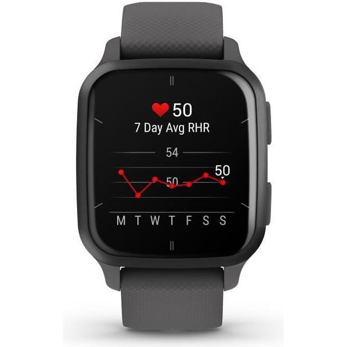 Montre connectée GARMIN Venu Sq 2 Gray avec bracelet noir - Image 1