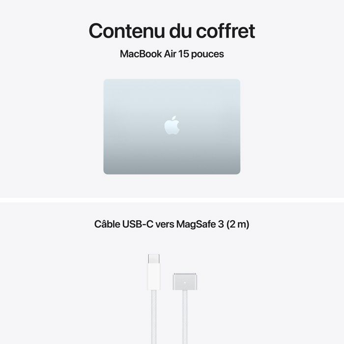 Apple - 15,3" MacBook Air M5 (2026) - RAM 16Go - Stockage 512Go - CPU 10 cœurs - GPU 10 cœurs - Bleu Ciel - Image 1