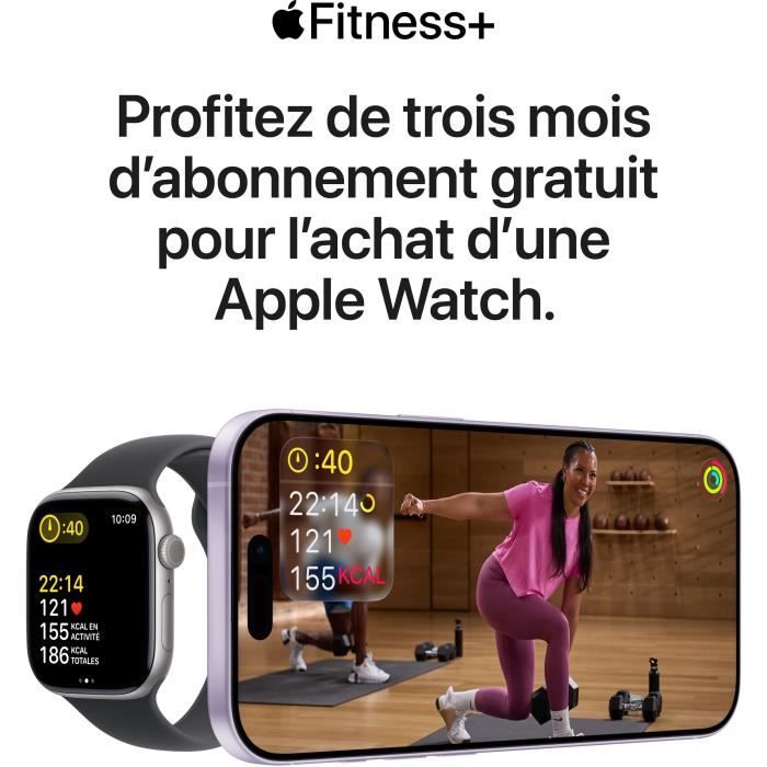 Apple Watch Series 11 GPS - 42mm - Boîtier Space Grey Aluminium - Bracelet Black Sport Band - M/L - Image 1