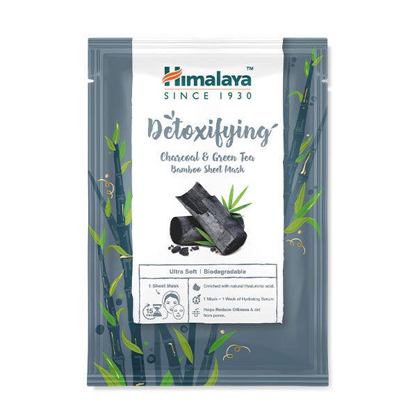 Detoxifying Charcoal & Green Tea Bamboo Sheet Mask - Image 1