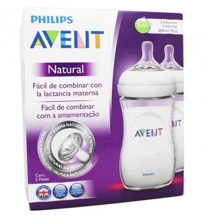 Avent Natural Biberon 260 ml Duplo Formato Ahorro
