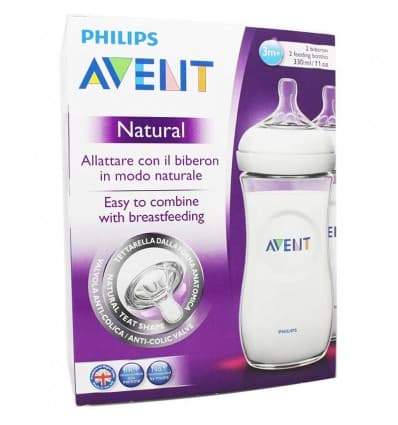 Avent Natural Biberon 330 ml Duplo Formato Ahorro