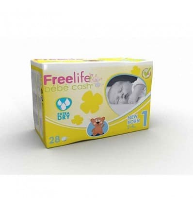 Freelife Bebe Cash Pañal Recien Nacido 2-4 Kg 28 unidades