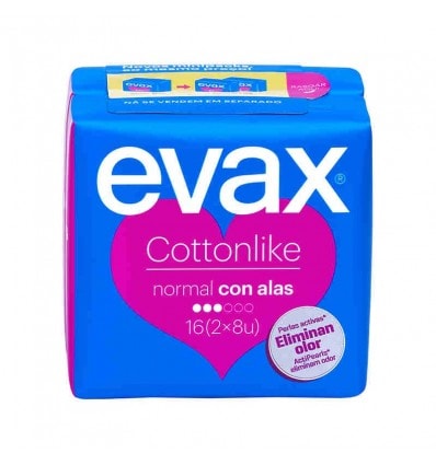 Evax Cottonlike Alas Normal 16 compresas - Image 1