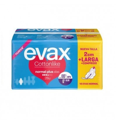 Evax Cottonlike Alas Normal Plus 28 compresas - Image 1