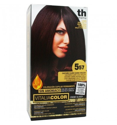 Th Pharma Vitaliacolor Tinte 557 Castaño Claro Caoba Violeta - Image 1