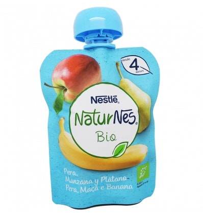 Naturnes Bio Pouch Pera Manzana Platano 90 g - Image 1