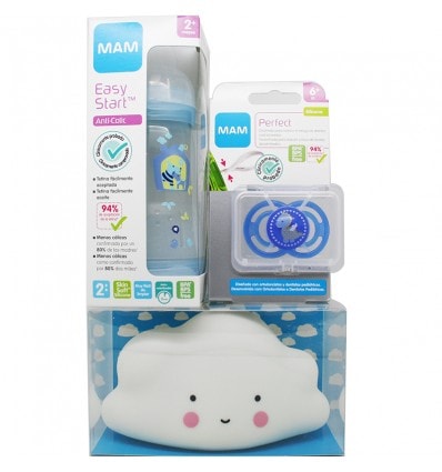 Mam Biberon 260 ml Chupete Perfect 6 m Nube Quitamiedos - Image 1