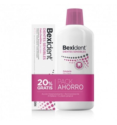 Bexident Dientes Sensibles Colutorio 500ml + Pasta 75ml Pack - Image 1