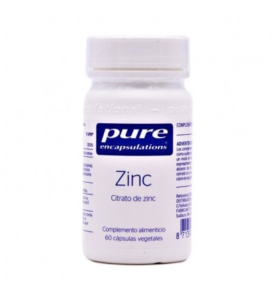 Pure Encapsulations Zinc 60 Cápsulas Vegetales - Image 1