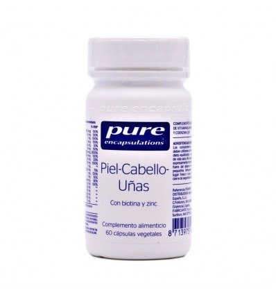 Pure Encapsulations Piel Cabello Uñas 60 Cápsulas Vegetales - Image 1