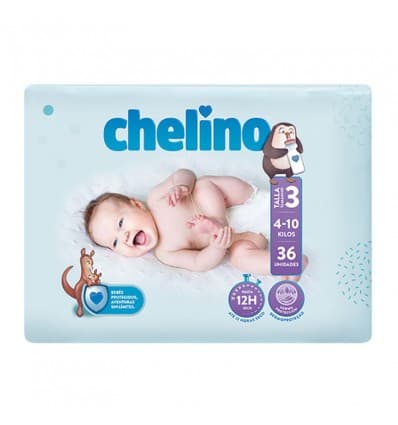Chelino Pañal bebe Talla 3 4-10 kg 36 unidades