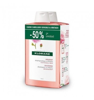 Klorane Champu Peonía 400ml + 400ml Duplo Promoción - Image 1