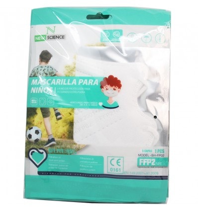 Mascarilla FFP2 NR New Science Niños Pack 10 Unidades - Image 1