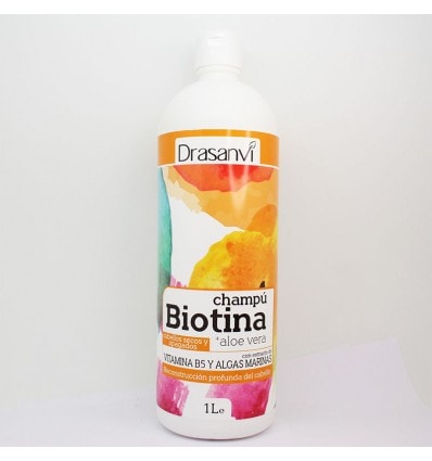Champú Biotina Aloe Vera Cabello Seco Apagados 1000ml Drasanvi - Image 1