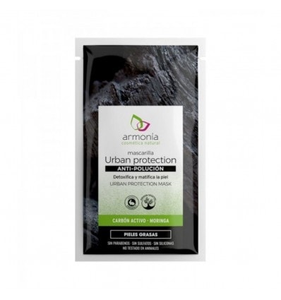 Armonía Mascarilla Facial Antipolución Carbón Activo Moringa 1 Sobre - Image 1
