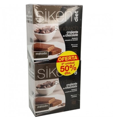 Siken Diet Sandwich Chocolate 12 Unidades Duplo Promoción - Image 1