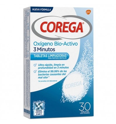 Corega Oxígeno biactivo 30 comprimidos efervescentes - Image 1