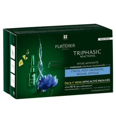 René Furterer Triphasic Reaccional Caída Reaccional 12 Ampollas