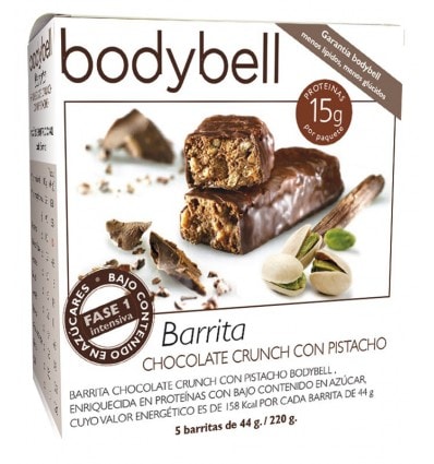 Bodybell Barrita Chocolate Crunch Pistacho 5 Unidades - Image 1