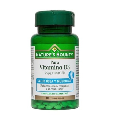 Natures Bounty Pura Vitamina D3 25mg (1000UI) 100 Comprimidos - Image 1