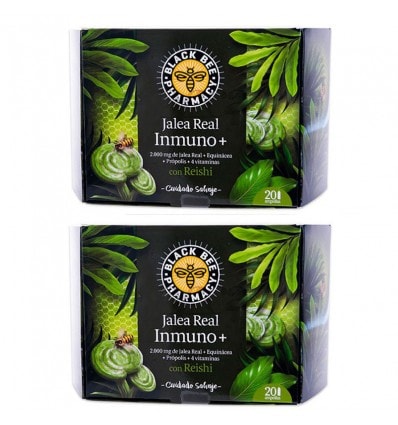Black Bee Inmuno+ Jalea Real 20 Ampollas + 20 Ampollas Duplo Promocion - Image 1