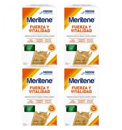 Meritene Fuerza y Vitalidad Cafe Descafeinado Pack 60 Sobres - Image 1
