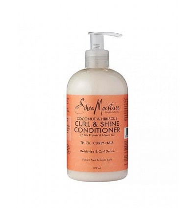 Shea Moisture Coconut & Hibiscus Curl & Shine Conditioner 384ml - Image 1