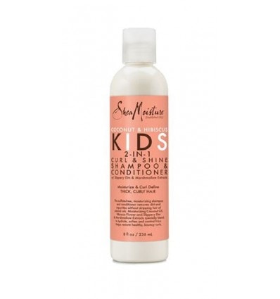 Shea Moisture Coconut & Hibiscus Kids 2 en1 Champú & Acondicionador 236 ml - Image 1