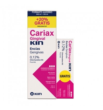 Cariax Gingival Enjuague 500ml +100 ml + Pasta 75 ml - Image 1