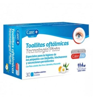 Care+ Toallitas Oftálmicas Tecnología Plata 30 Unidades - Image 1
