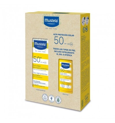 Mustela Solar Leche SPF 50+ 100ml + Stick Solar SPF 50+ 9ml - Image 1